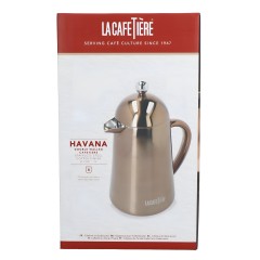 Кофейник Havana с двойными стенками, на 8 чашки, 1 л. La Cafetière, нерж/сталь COPPER Kitchen Craft