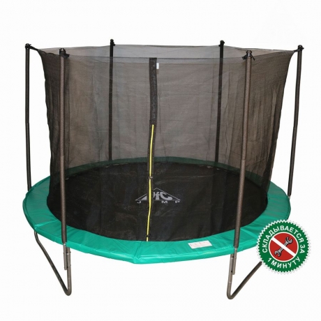 Батут DFC JUMP 8ft складной, c сеткой, green