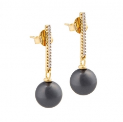 Классические серьги Graphite Pearl A0070.3 BW/G Possebon