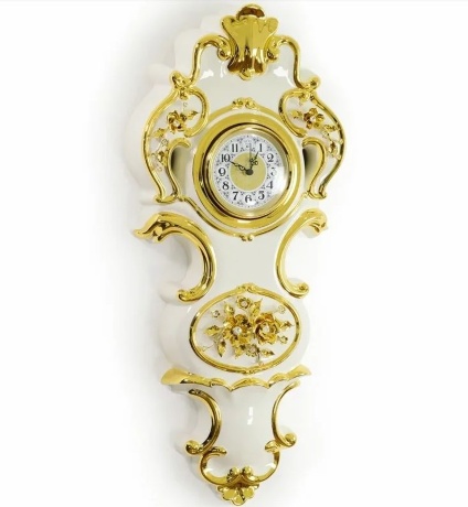 Часы настенные, декор цветы, 33х75 см. EMOZIONI, керамика, swarovski