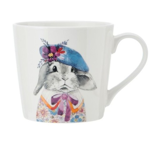 Кружка фарфоровая Mikasa Tipperleyhill с принтом кролика, 380 мл. Kitchen Craft