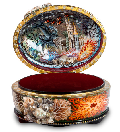 ШК-30/ 68 Шкатулка "Русалочка" худ. Ковалева С.