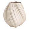 Ваза для цветов, 28,5 см, декоративная, фарфор P, серо-бежевая, матовая, Волны, Ariel, Home & Style