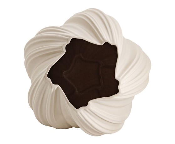 Ваза для цветов, 28,5 см, декоративная, фарфор P, серо-бежевая, матовая, Волны, Ariel, Home & Style