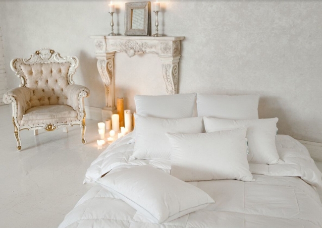 Одеяло всесезонное из гусиного пуха " Серебряная мечта", 155х215 см. технология кассетная, Natures