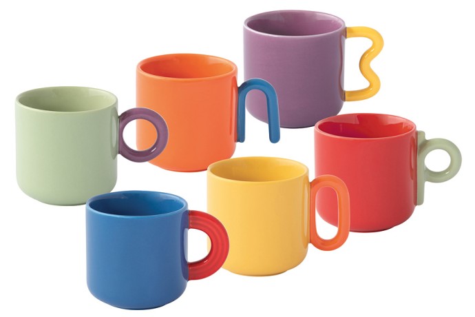 Набор кружек Creative, зелёный, жёлтый, оранжевый, фиолетовый, красный, синий, 0,1 л. 6 шт. Easy Life
