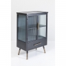 Шкаф-витрина La Gomera, коллекция "Ла Гомера" 65*105*38, МДФ, Сталь, Стекло, Черный