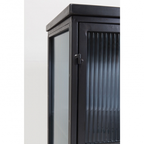 Шкаф-витрина La Gomera, коллекция "Ла Гомера" 65*105*38, МДФ, Сталь, Стекло, Черный