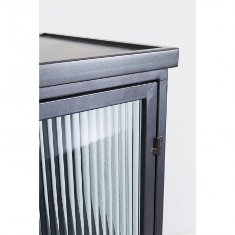 Шкаф-витрина La Gomera, коллекция "Ла Гомера" 65*105*38, МДФ, Сталь, Стекло, Черный