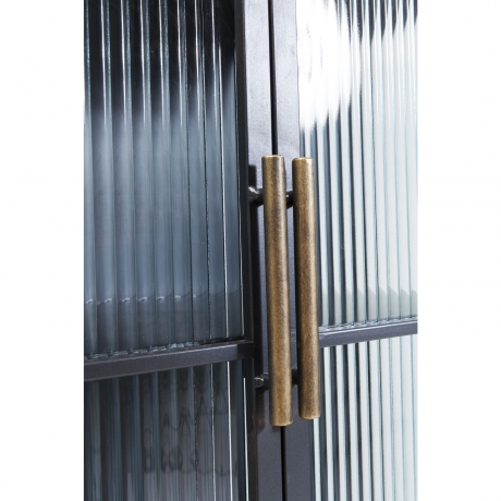 Шкаф-витрина La Gomera, коллекция "Ла Гомера" 65*105*38, МДФ, Сталь, Стекло, Черный