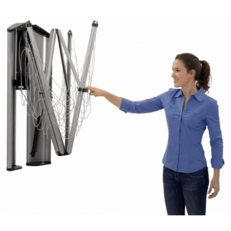 Настенная сушилка для белья WallFix (24 метра навески), с защитным коробом Brabantia