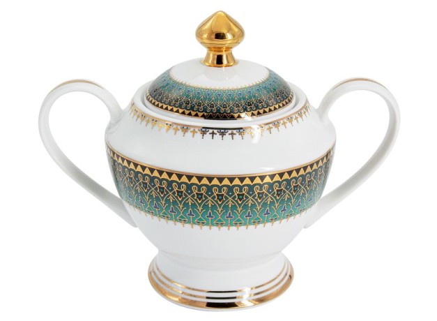 Чайный сервиз Бухара зелёный, 6 персон, 23 предмета, Midori