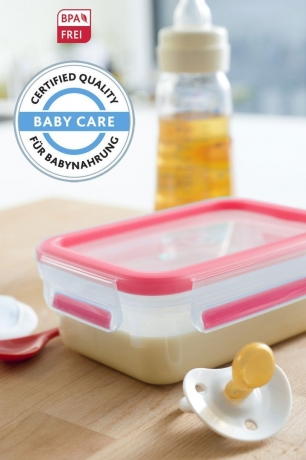 Контейнер прямоугольный, 0,45 л. CLIP&CLOSE GLASS Emsa