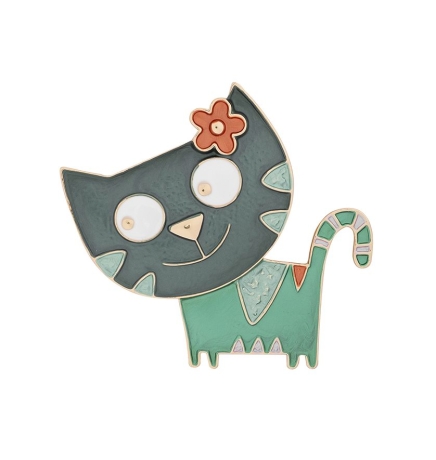 Брошь Весёлый кот XZ0867.16 G/G Shadore