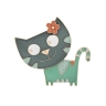 Брошь Весёлый кот XZ0867.16 G/G Shadore