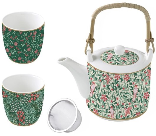 Набор для чая Цветочная фантазия: чайник 0,6 л. с ситечком, 2 чашки 0,16 л. Easy Life