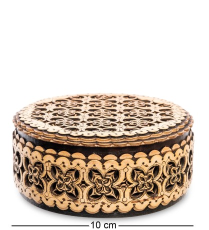 BST-408 Шкатулка прорезная (береста, прорезная)