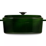 Кастрюля овальная, зеленый Lava