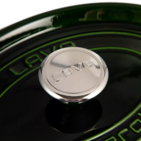 Кастрюля овальная, зеленый Lava