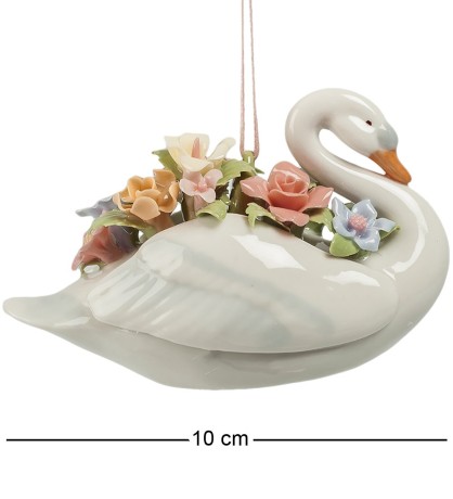 CMS-10/34 Подвесная фигурка "Лебедь с цветами" (Pavone)