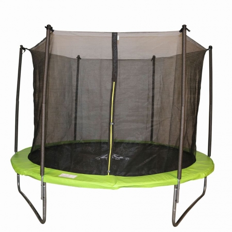 Батут DFC JUMP 8ft складной, c сеткой, цвет apple green