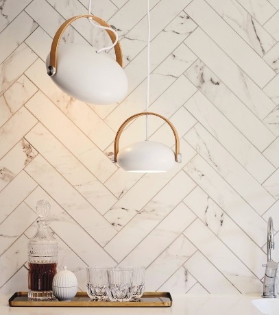 Светильник подвесной D.C, O18, белый/дуб Halo Design