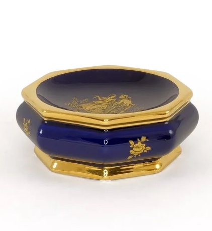 Блюдце для украшений, 14х14х5,5 см. AMANTE BLU, керамика