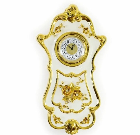 Часы настенные, декор цветы, 34х12x63 см. EMOZIONI, керамика, swarovski