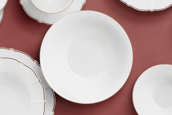 Обеденный сервиз Лотос, 6 персон, 21 предмет, Emily