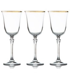 Набор бокалов для вина Gemma золото, 0,225 л. 6 шт. Le Stelle