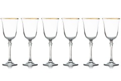 Набор бокалов для вина Gemma золото, 0,225 л. 6 шт. Le Stelle