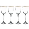 Набор бокалов для вина Gemma золото, 0,225 л. 6 шт. Le Stelle