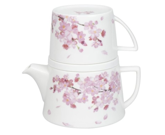 Набор "Чай для меня" - Цветущая вишня чайник заварочный + кружка + подставка Koenitz