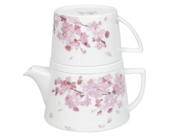 Набор "Чай для меня" - Цветущая вишня чайник заварочный + кружка + подставка Koenitz