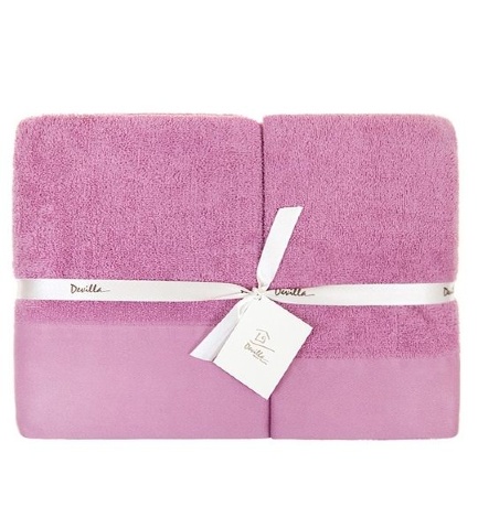 Комплект "SENSES" из 3 полотенец, (35x50,55х100,70х140)см. фиалковый, Devilla