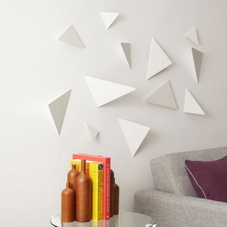 Декор для стен Facetta, 12 элементов, белый, Umbra