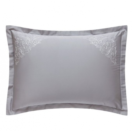 Комплект постельного белья "CASTELLO", сатин, 150х210+220x240+50х70 см. серый