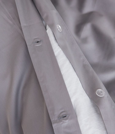 Комплект постельного белья "CASTELLO", сатин, 150х210+220x240+50х70 см. серый