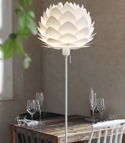 Торшер Champagne white, 38х140 см. 1,5 м. PVC провод с вилкой Umage