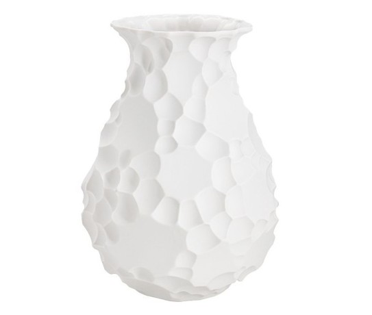 Ваза для цветов, 30,5 см, декоративная, фарфор P, белая, матовая, Текстура, Bridgit, Home & Style