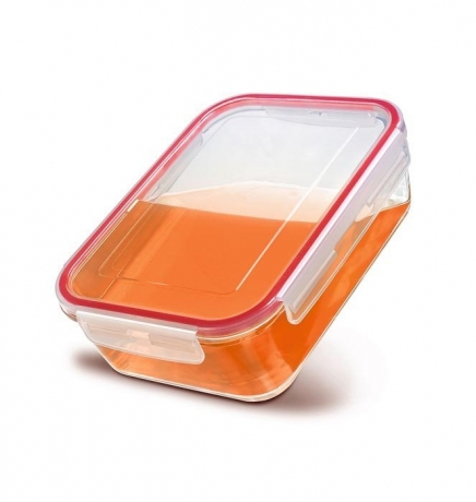 Контейнер прямоугольный, 1,3 л. CLIP&CLOSE GLASS Emsa