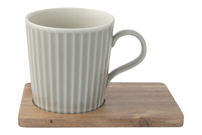 Набор из 2-х кружек Время отдыха, зелёная и светло-серая, 0,38 л. Easy Life