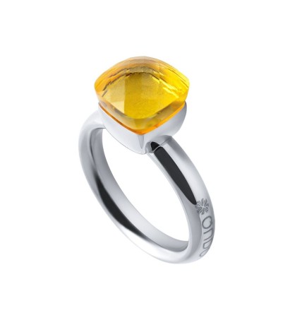 Кольцо Firenze light topaz 18.5 мм. 611914 BR/S Qudo