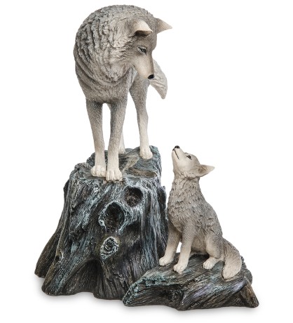 WS-1138 Статуэтка "Волки - "Наставление" (Лиза Паркер)