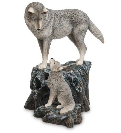 WS-1138 Статуэтка "Волки - "Наставление" (Лиза Паркер)