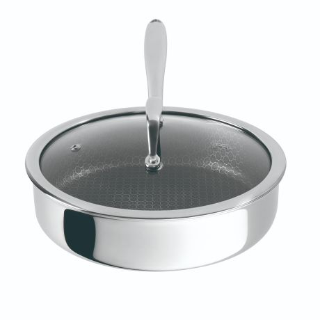 Сковорода глубокая с крышкой, 24 см, Eternal , серебристый-черный, Berlinger Haus