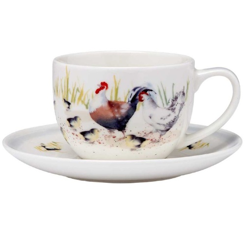 Чашка с блюдцем, 250 мл. Country Chickens ASHDENE