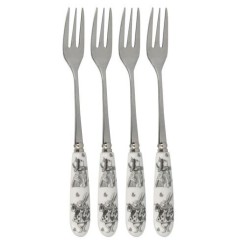 Набор из 4 десертных вилок Алиса в Стране чудес V&A, 15,5 см. Kitchen Craft