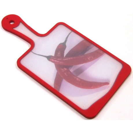 Кухонная доска FLUTTO, 35x18 см. Microban, красный