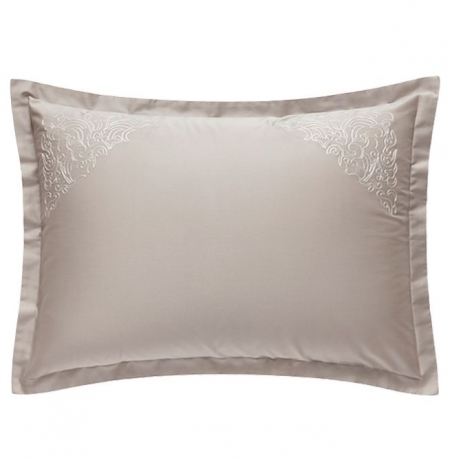 Комплект постельного белья "CASTELLO", сатин, 200х220+240x260+2(50х70) см. серо-бежевый